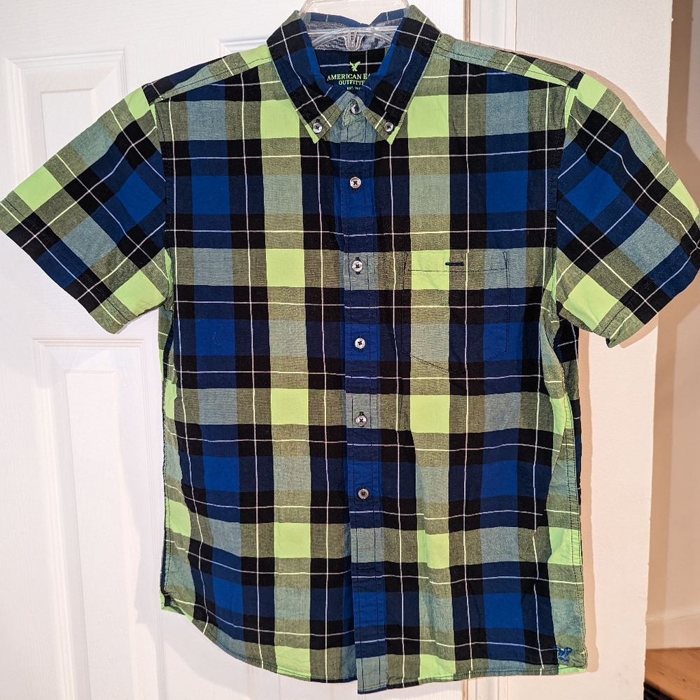 American Eagle plaid button up